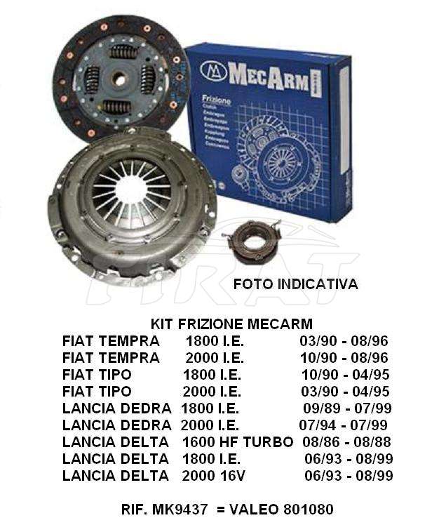 KIT FRIZIONE FIAT TEMPRA-TIPO-DEDRA-DELTA 1800 MK9437 - Clicca l'immagine per chiudere